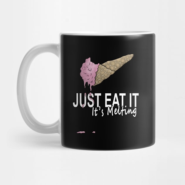 Just Eat It It’s Melting Funny Strawberry Ice Cream Fitness by FrontalLobe